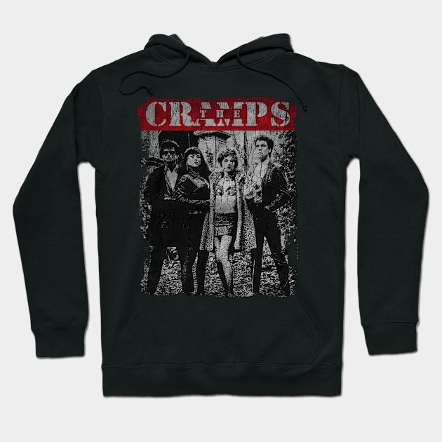 TEXTURE ART - the cramps Band Hoodie by ZiziVintage